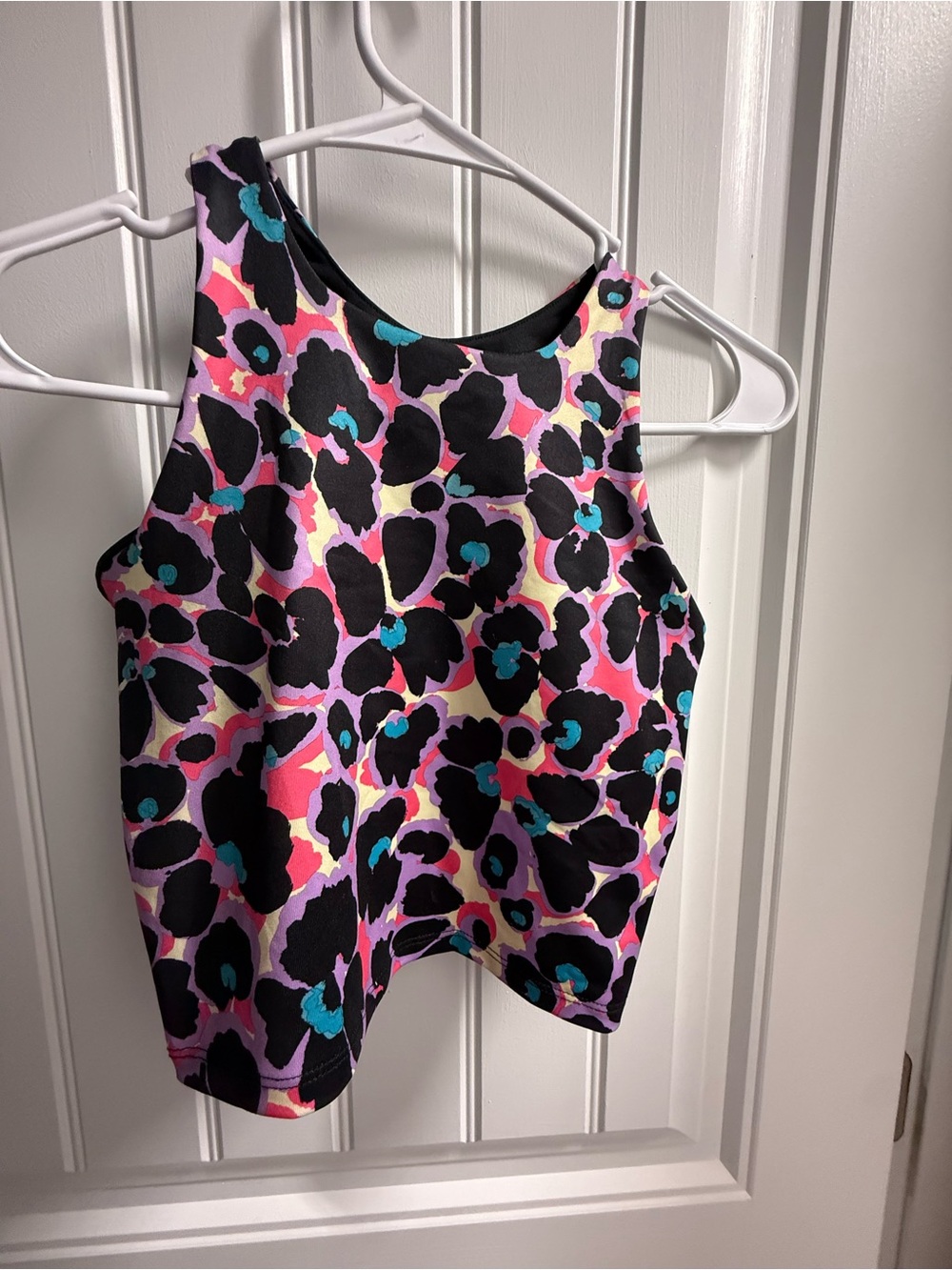 tek gear Black Multicolor Leopard Print Tank Top